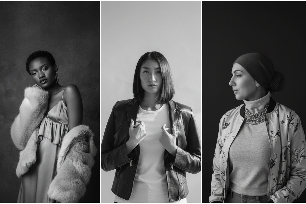 Black and White Side-by-Side Collage